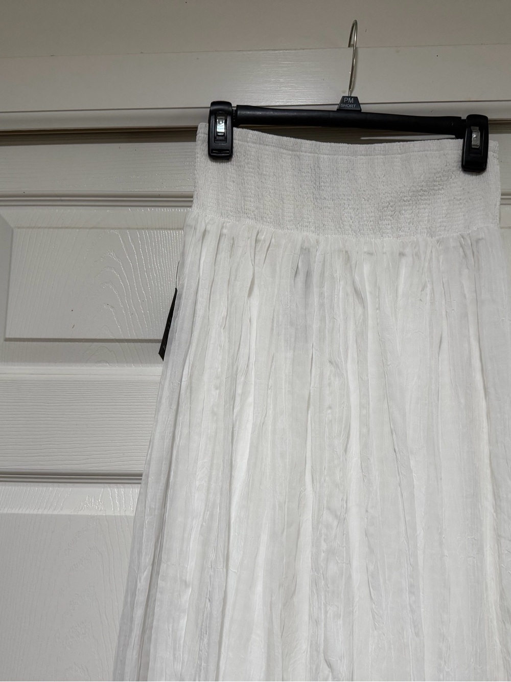 NWT Lulus Sunny Baby White Smocked Tiered High-Waisted Midi Skirt Size Small - Picture 11 of 13